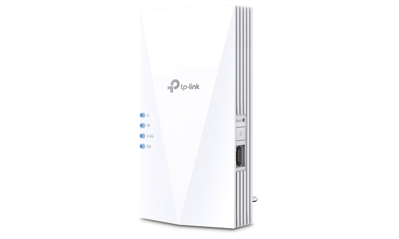 Uniwersalny wzmacniacz sieci bezprzewodowej TP-Link RE500X - Widok od przodu pod kątem