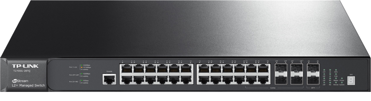 TP-Link 28p T2700G-28TQ (24x10/100/1000Mbit 4xCombo SFP) - Switche ...