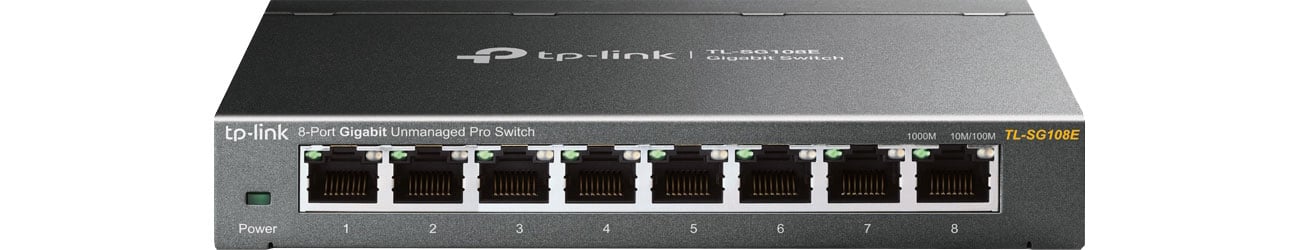 Switch TP-Link 8p TL-SG108E (8x10/100/1000Mbit) (Unmanaged Pro) (SMB)