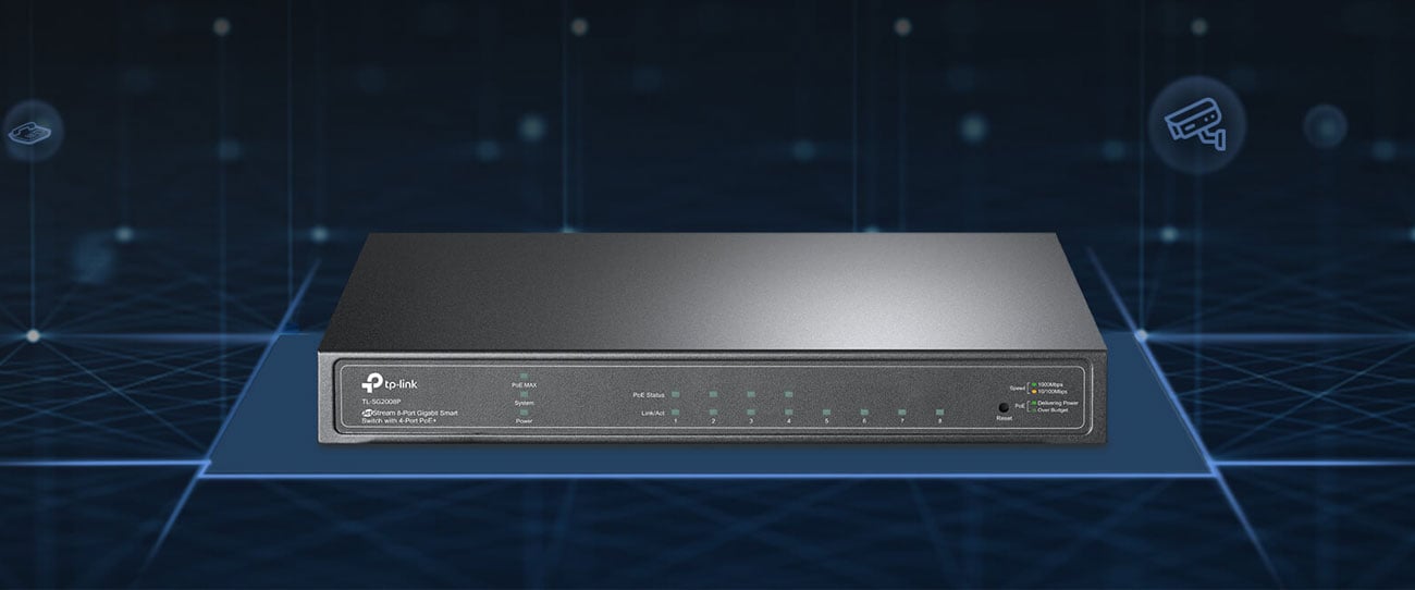 Przełącznik PoE TP-Link TL-SG2008P