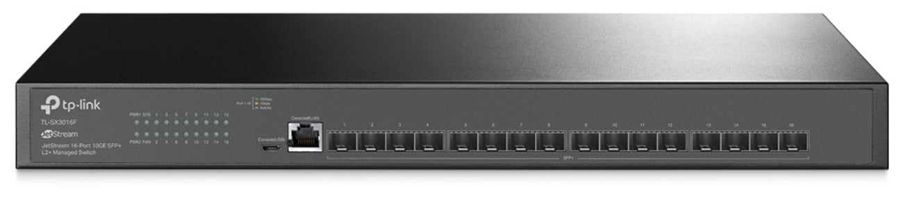 Przełącznik zarządzalny TP-Link TL-SX3016F - Widok od przodu