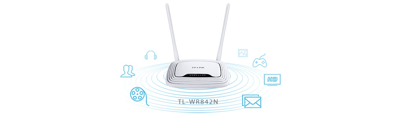 Router TP-Link TL-WR842N widok z przodu