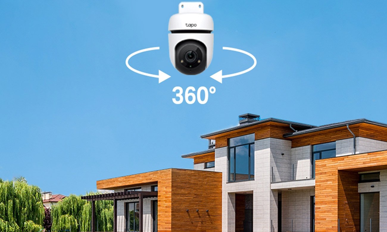 Інтелектуальна вулична камера TP-Link Tapo C500 - діапазон огляду 360° по горизонталі та 130° по вертикалі