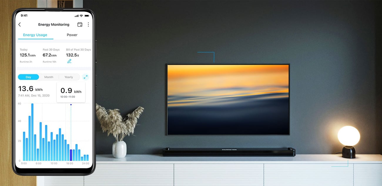 Inteligentne gniazdko TP-Link Tapo P110M (Wi-Fi) - Grafika lifestyle