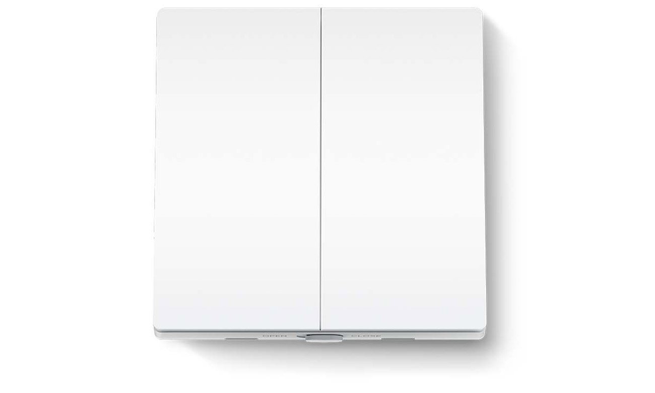 Podwójny, jednobiegunowy wyłącznik światła TP-Link Tapo Smart S220 - Widok od przodu