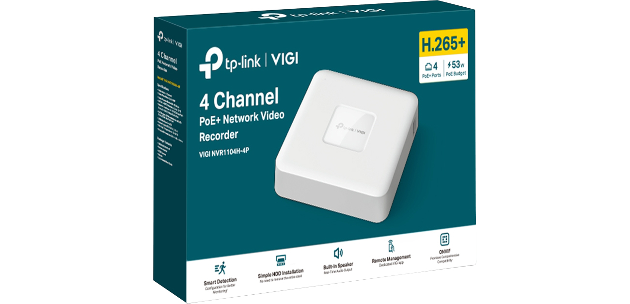 TP-Link VIGI NVR1104H-4P box