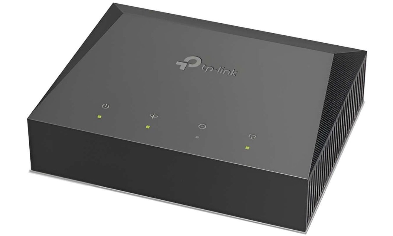 Terminal TP-Link GPON XZ000-G3 Gigabit (światłowód FTTH) - Widok od przodu pod kątem