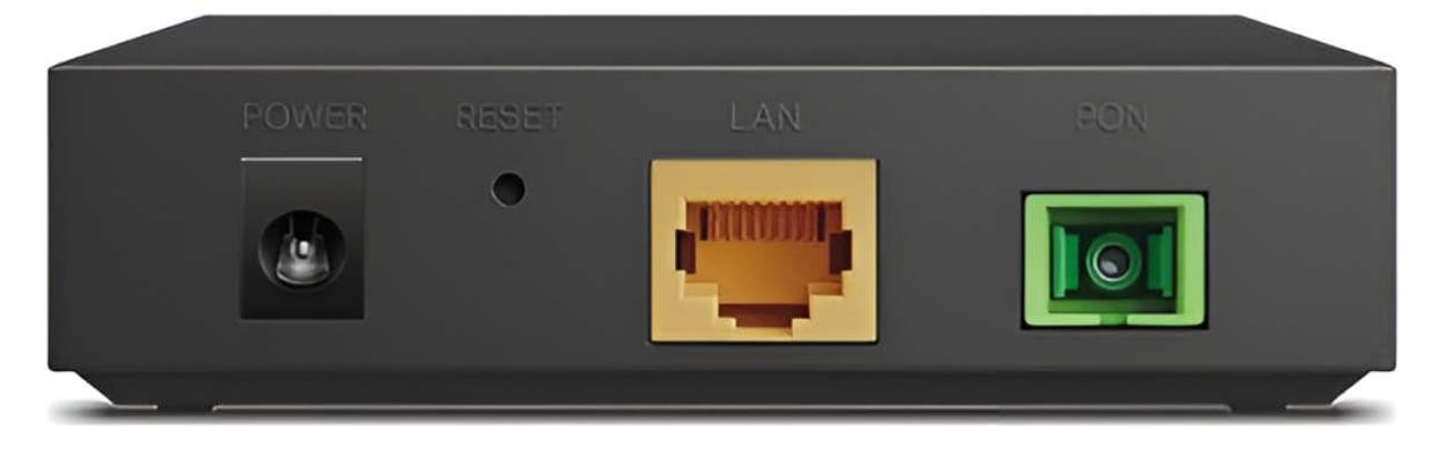 Terminal TP-Link GPON XZ000-G3 Gigabit (światłowód FTTH) - Widok od tyłu