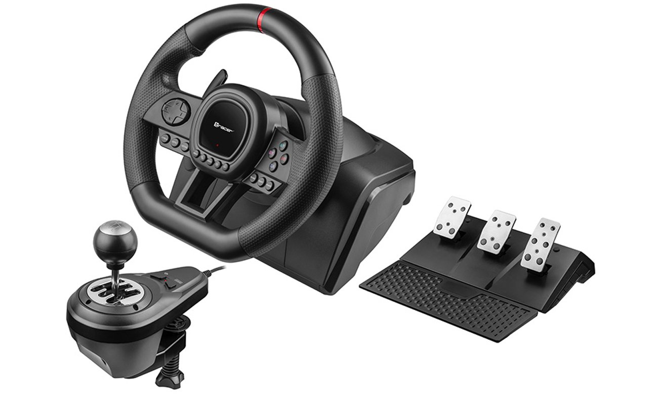 Kierownica Tracer SimRacer Manual Gearbox 6 w 1 - Zawartość zestawu