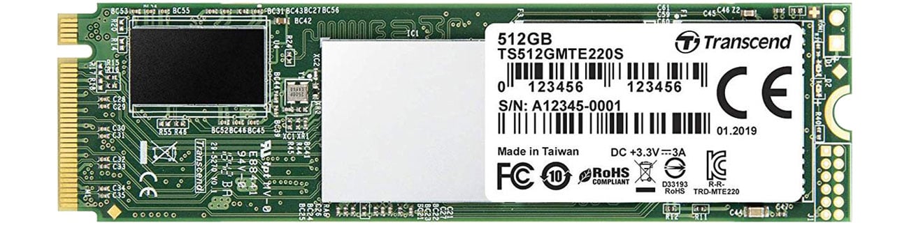 Dysk SSD Transcend 512GB M.2 PCIe x4 220S TS512GMTE220S