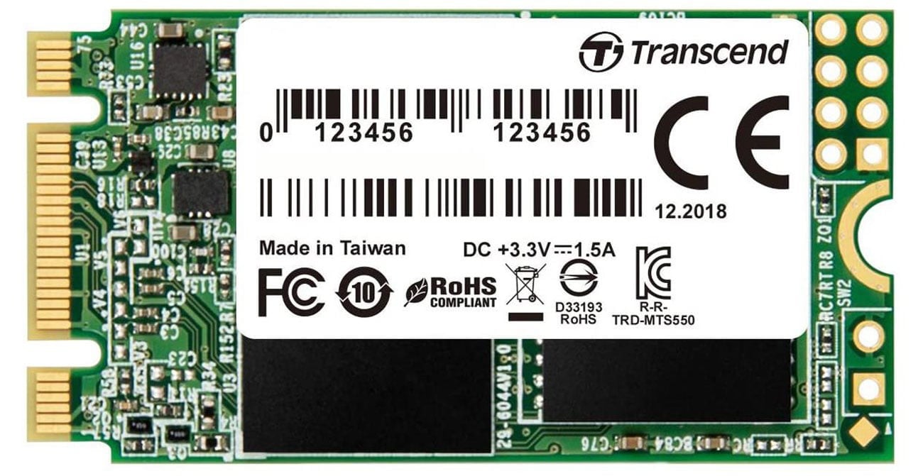 Dysk SSD M.2 Transcend 430S SATA - Widok od przodu