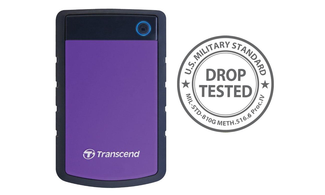 Transcend StoreJet 25 H3P 2TB czarno-fioletowy USB 3.0
