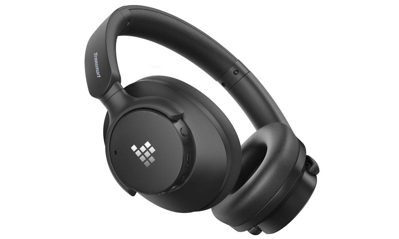 Słuchawki bezprzewodowe Tronsmart Sounfii Q20S Czarne - Widok od przodu pod kątem