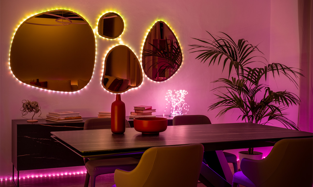 Inteligentna taśma Twinkly Dots 400 LED RGB 20m Transparentna - Lifestyle
