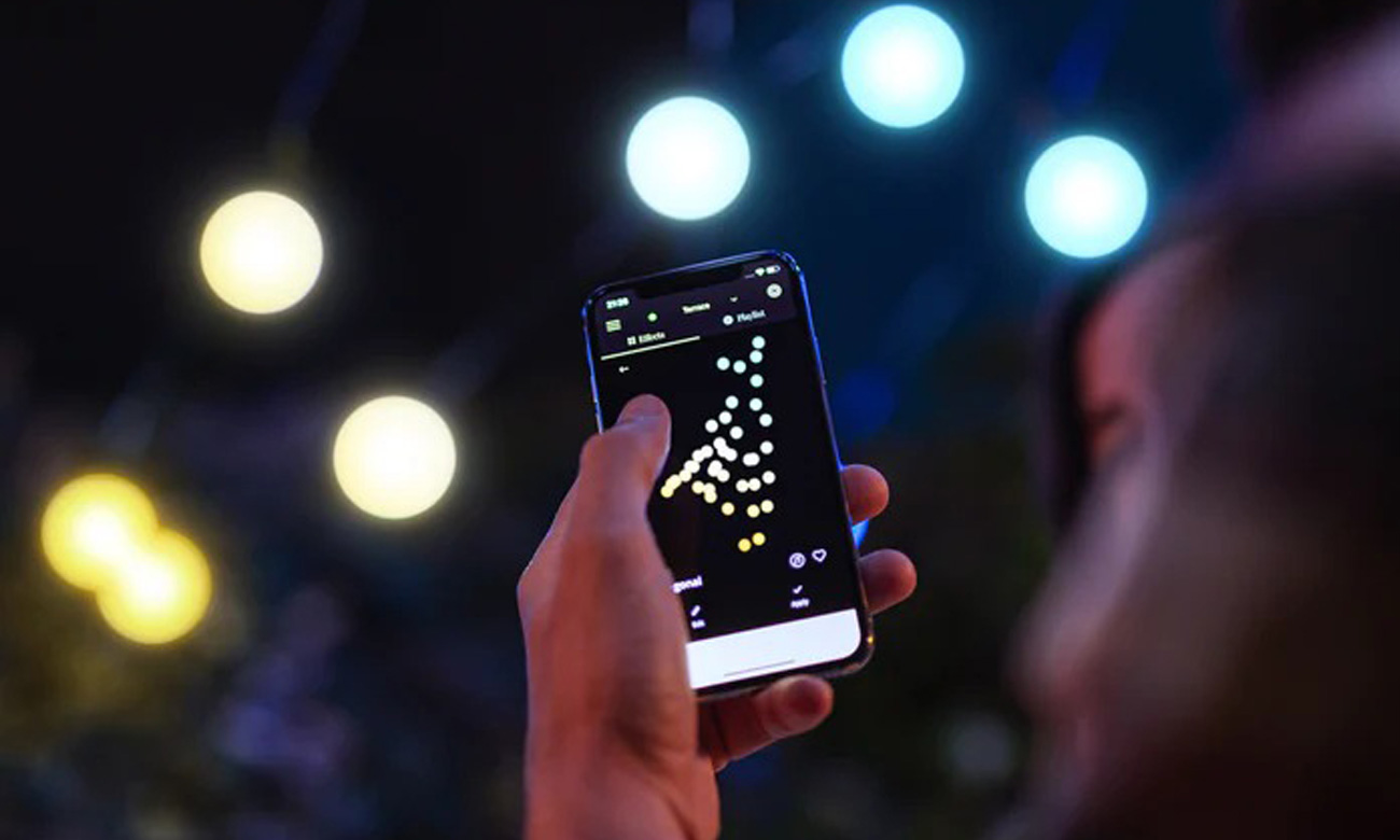 Inteligentne lampki ogrodowe Twinkly Festoon Line 20 LED AWW - Zarządzaj każdą lampką osobno