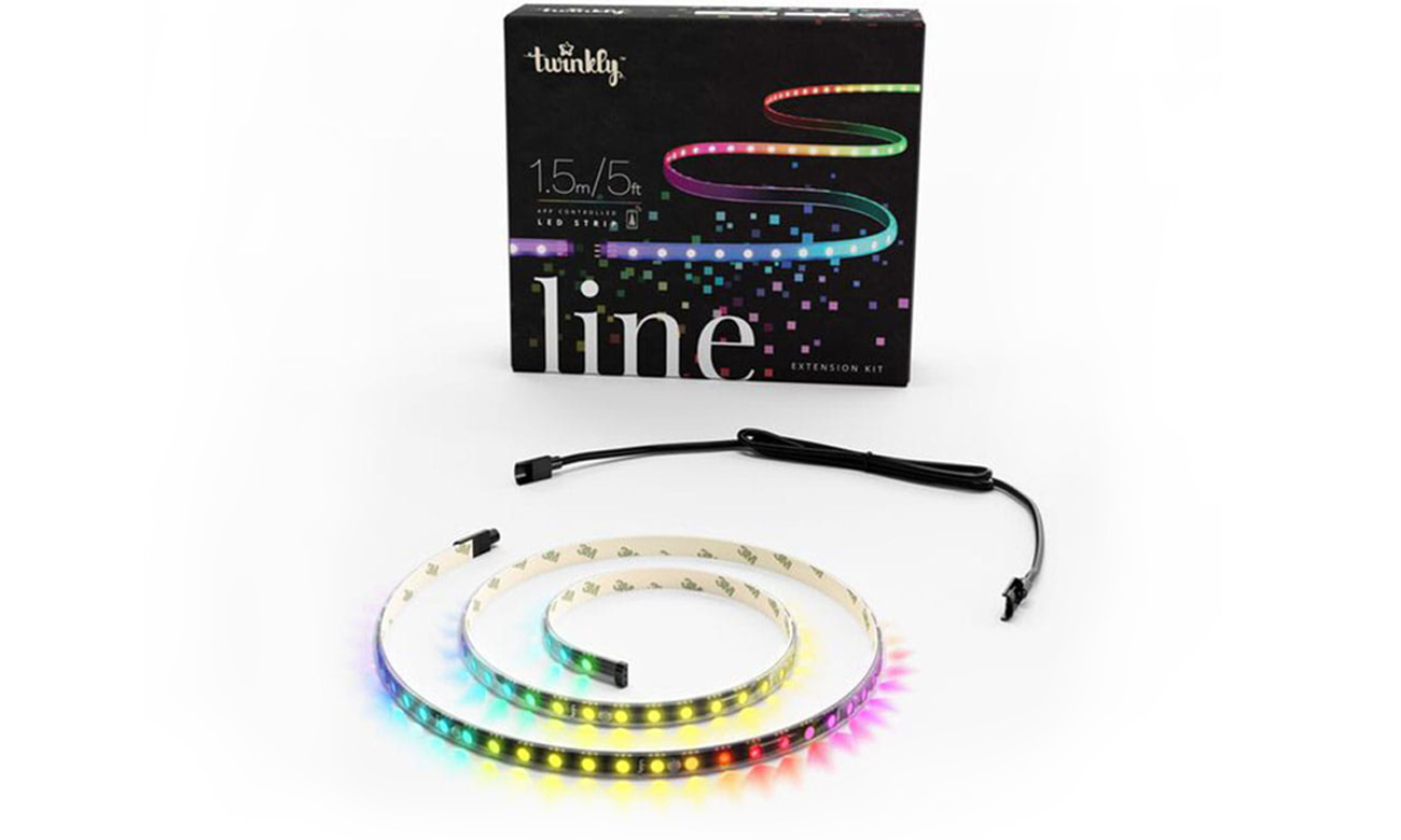 Przedłużenie taśmy Twinkly Line Extension Kit 90 LED 1,5m Czarny - Widok ogólny z opakowaniem
