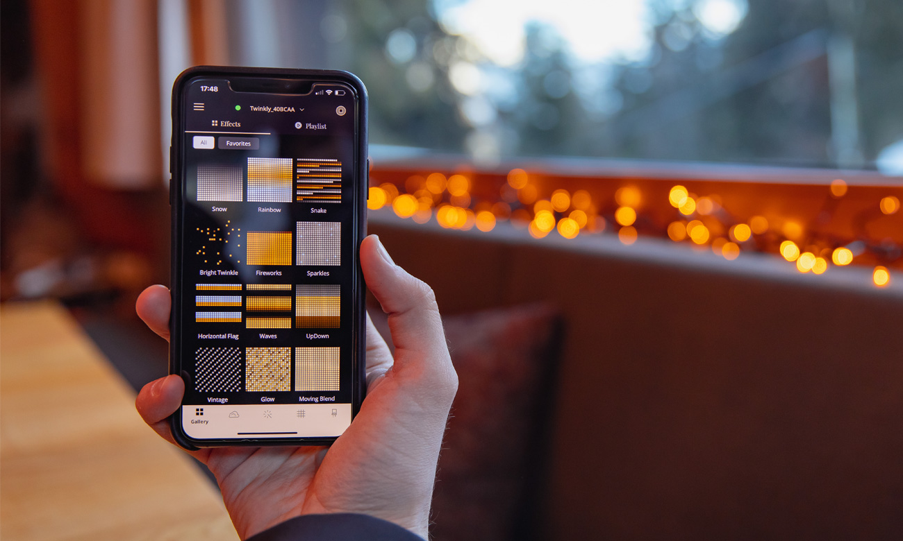 Inteligentne lampki Twinkly Strings 400 LED Gold AWW - Zarządzaj każdą lampką osobno