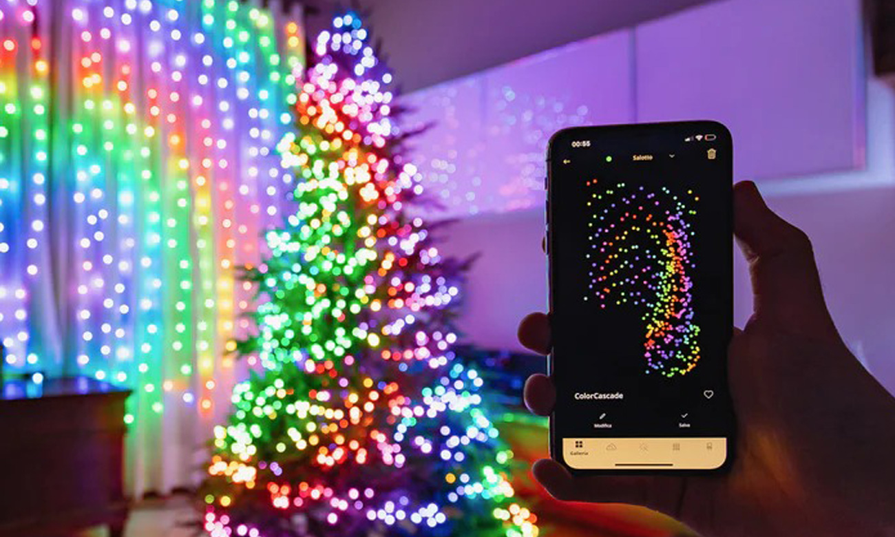 Inteligentne lampki Twinkly Strings 600 LED RGB+W - Mnóstwo możliwości dzięki aplikacji mobilnej
