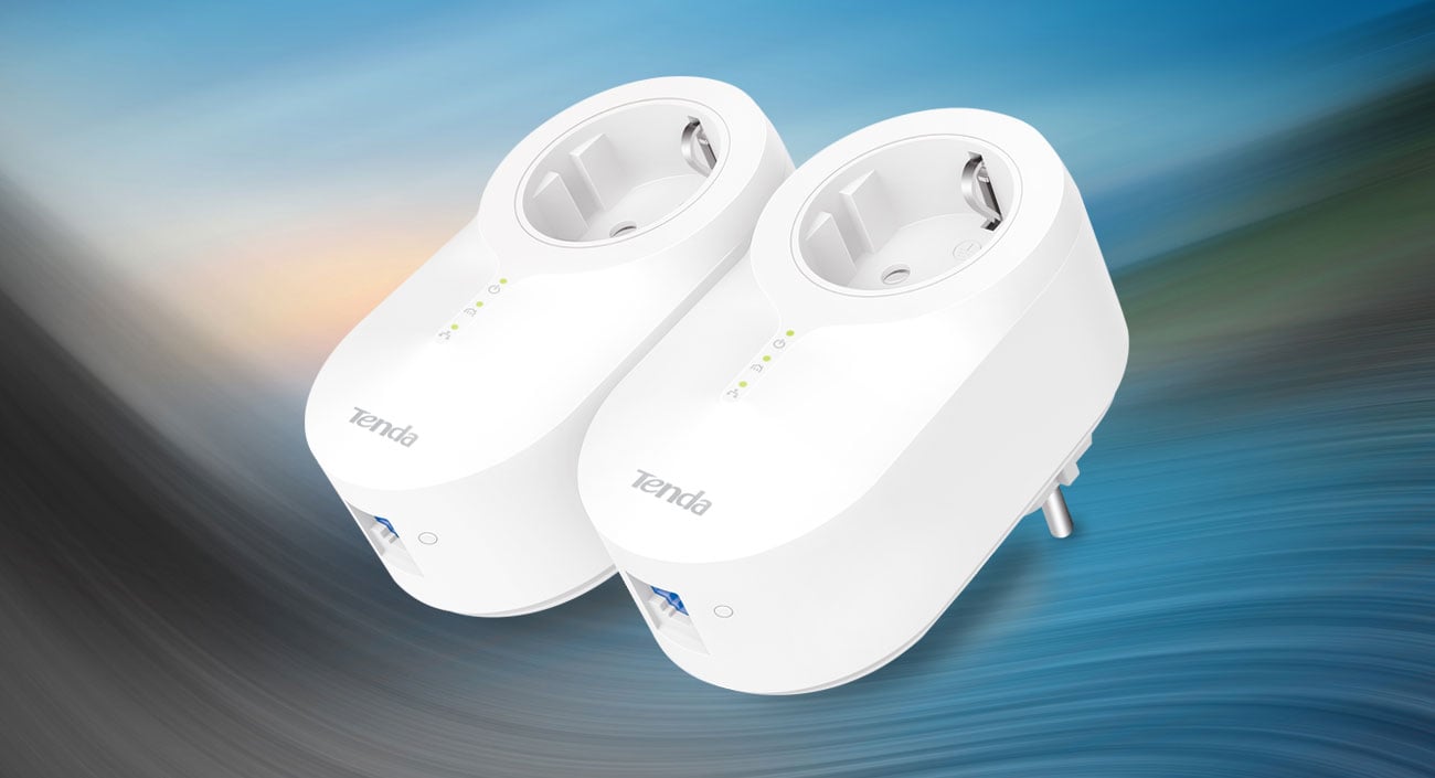 Adapter HomePlug (PLC) Tenda PH6 PowerLine 1000Mb/s (2 szt. gniazdko)