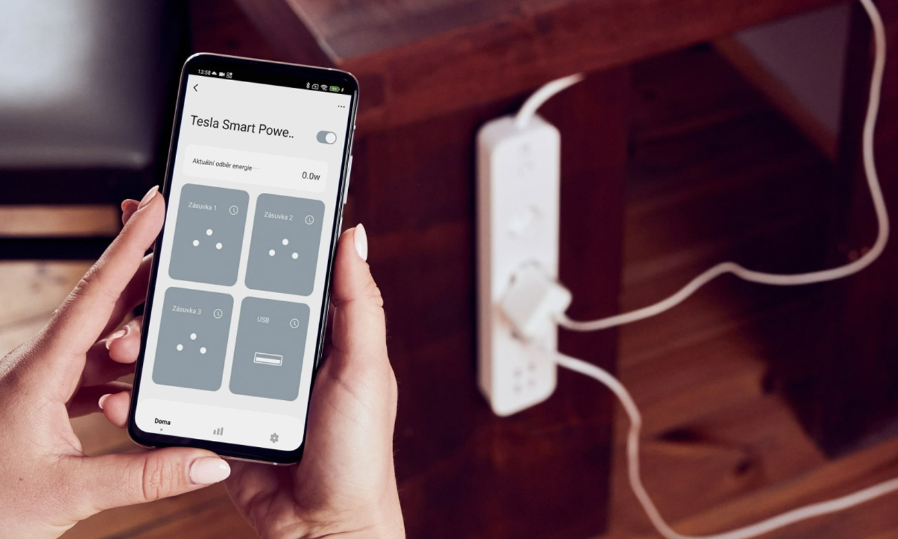 Tesla Smart Listwa Zasilająca aplikacja