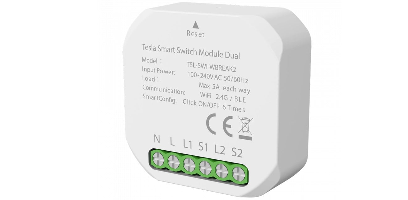 Moduł Tesla Smart Przełącznika Podwójny