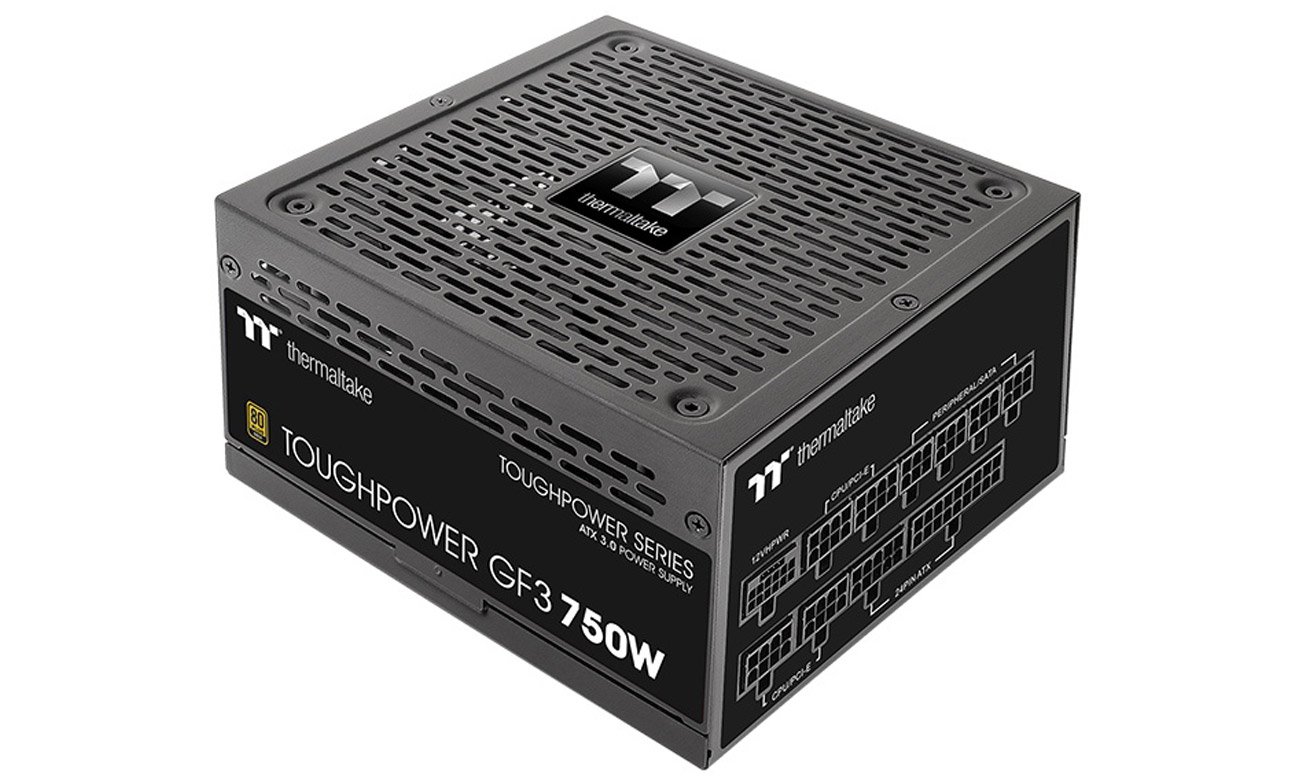 Thermaltake Toughpower GF3 750 W widok z góry pod kątem