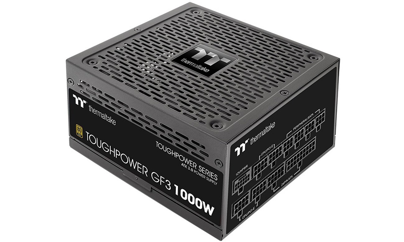 Thermaltake Toughpower GF3 1000 W widok z góry pod kątem