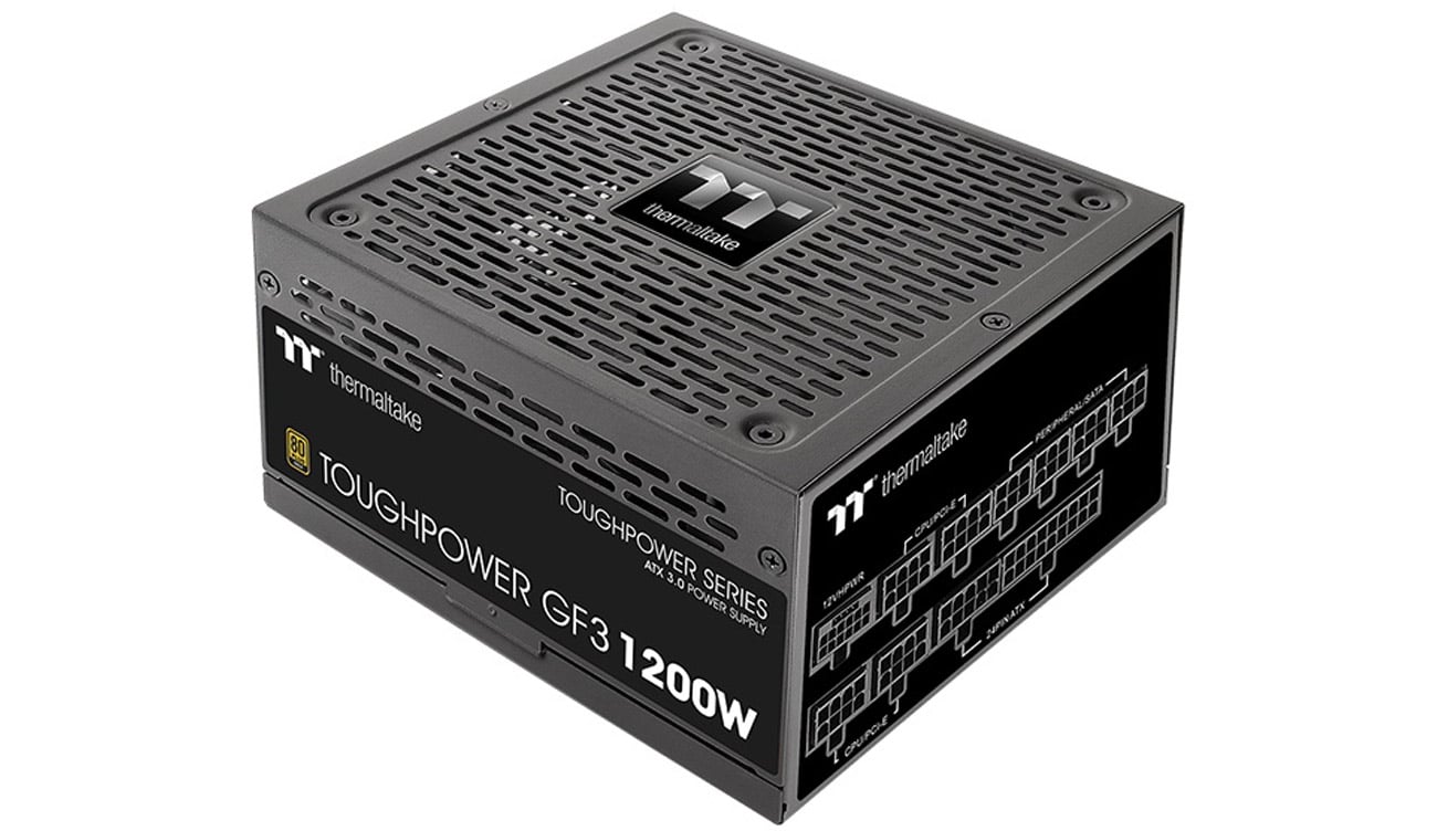 Thermaltake Toughpower GF3 1200 W widok z góry pod kątem