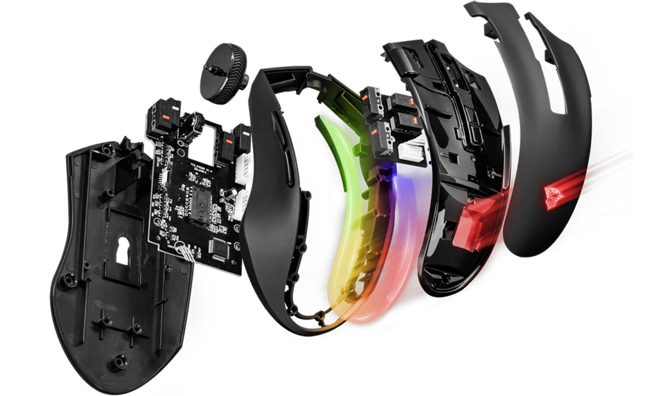 Trust GXT 188 Laban RGB Mouse Budowa