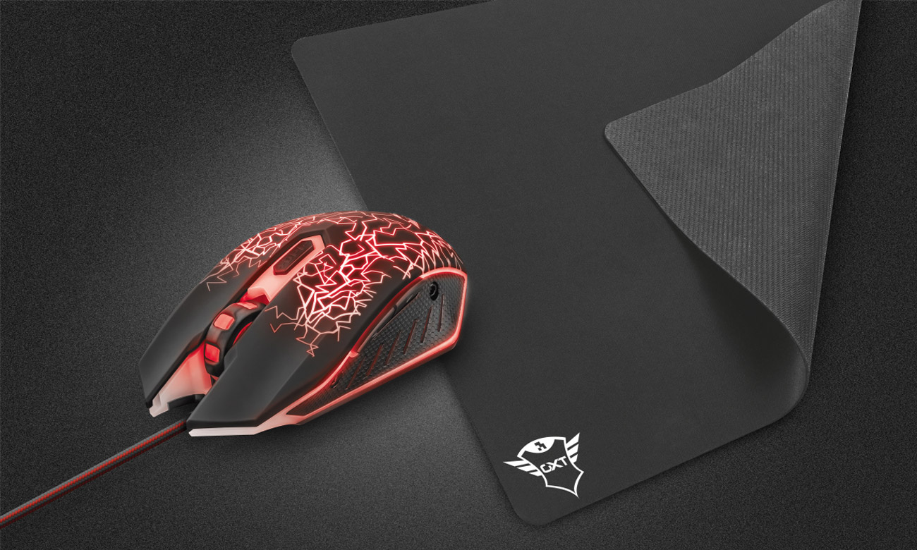 Mysz dla graczy Trust GXT 783 Izza + podkładka