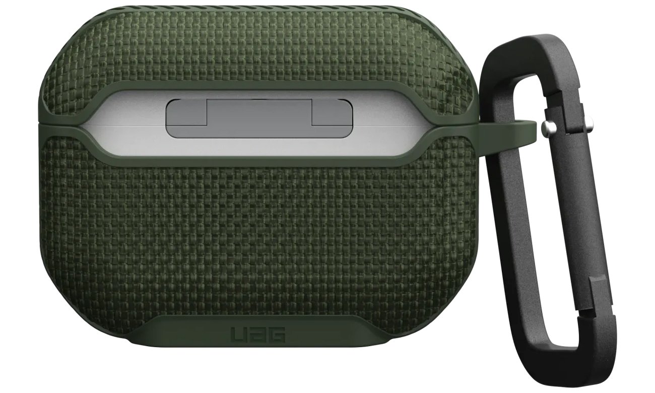 Etui ochronne UAG Metropolis do AirPods Pro 2 generacji Olive - Widok od tyłu, zamknięte