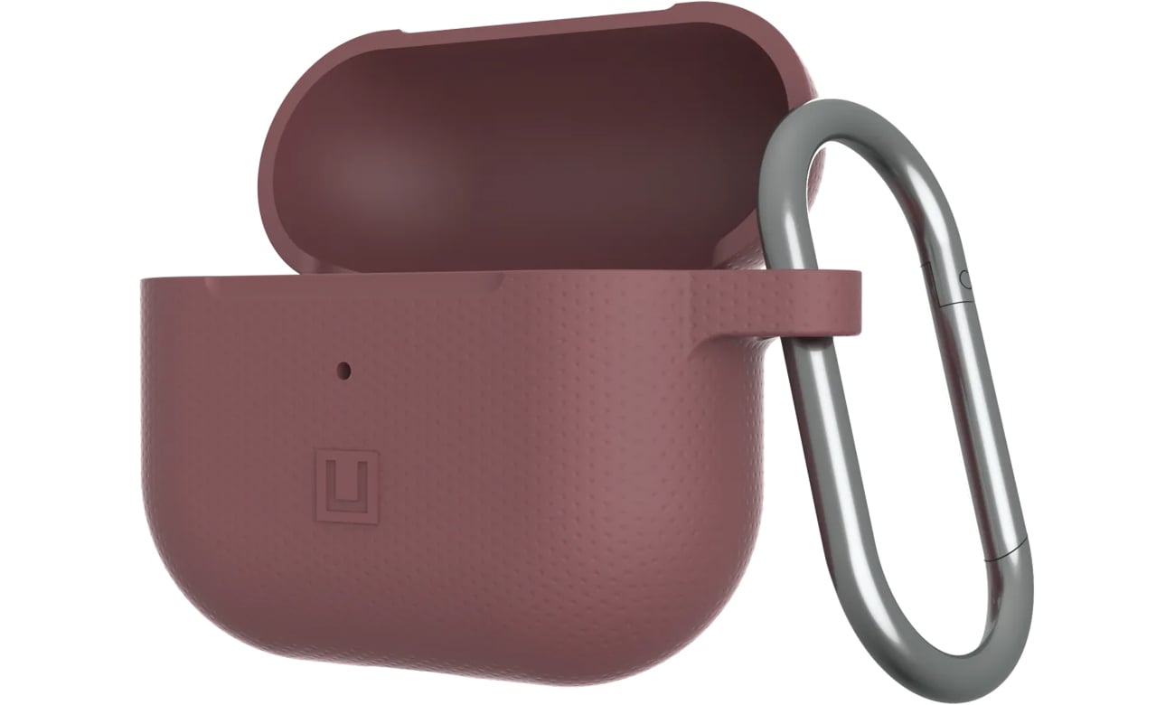 Etui ochronne UAG [U] Dot do AirPods 3 Aubergine - Widok od przodu pod kątem, otwarte