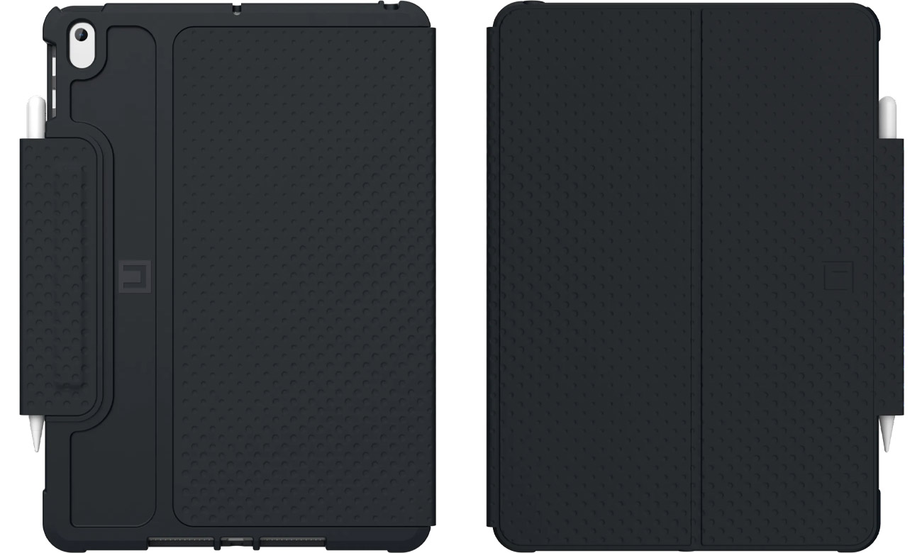 Etui UAG Dot [U] do iPad 10.2'' (7/8/9. Gen.) Black - Widok od tyłu i od przodu