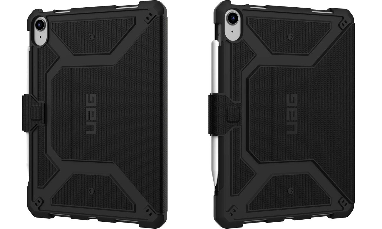 Etui UAG Metropolis do iPad 10.9'' (10. generacja) Czarne - Widok od tyłu pod kątem