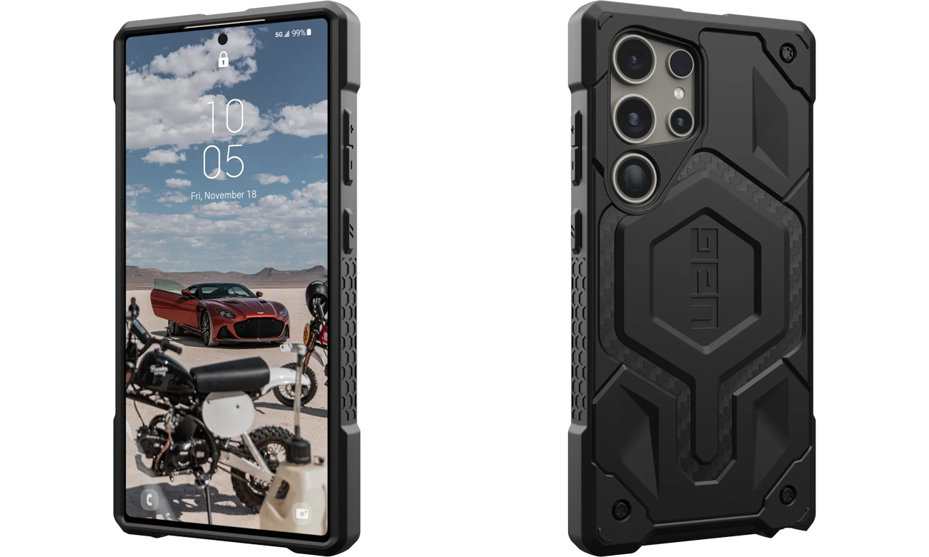 Etui UAG Monarch do Samsung Galaxy S24 Ultra Carbon Fiber - Widok ogólny