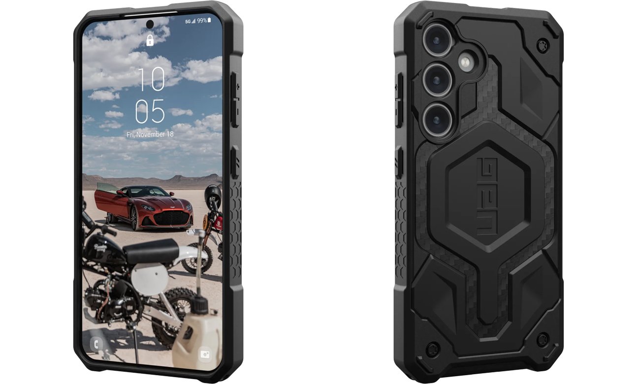 Etui UAG Monarch do Samsung Galaxy S24 Carbon Fiber - Widok ogólny