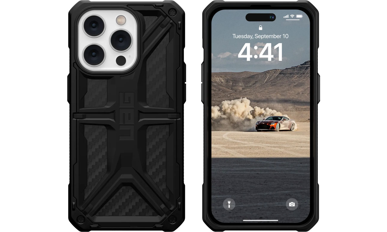 UAG Monarch do iPhone 14 Pro carbon fiber design