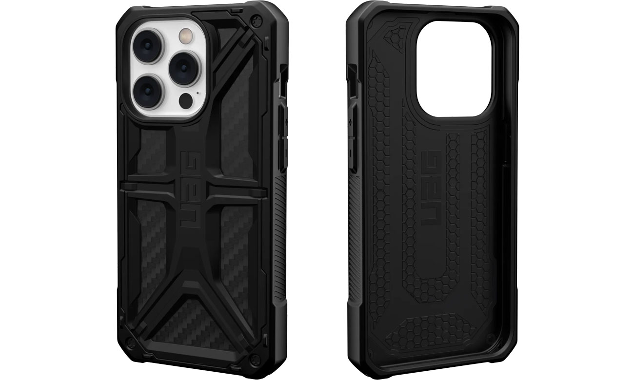 etui do smartfona UAG Monarch do iPhone 14 Pro carbon fiber
