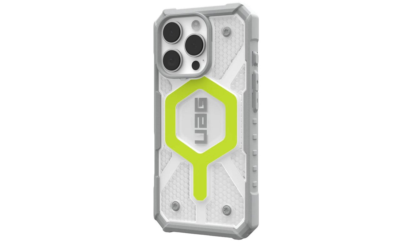 UAG Pathfinder Clear MagSafe Hülle für iPhone 16 Pro - Aktiv Neon