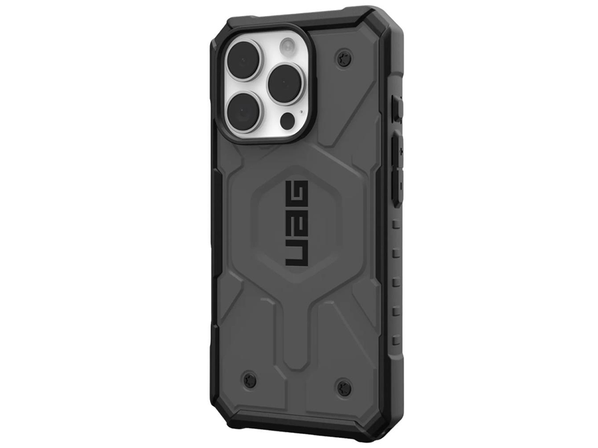 UAG Pathfinder Clear MagSafe Hülle für iPhone 16 Pro Silber