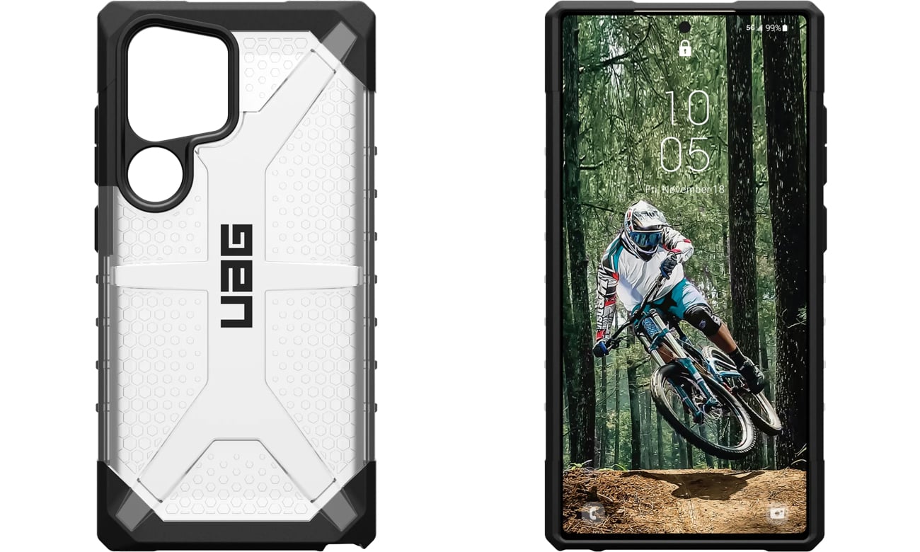 Etui UAG Plasma do Samsung Galaxy S24 Ultra Ice - Widok od tyłu i od przodu