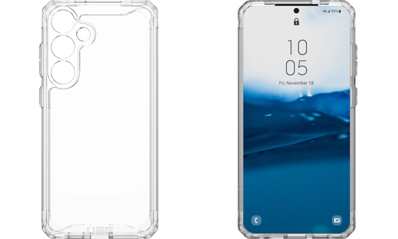 Etui UAG Plyo do Samsung Galaxy S24 Plus Ice - Widok od tyłu i od przodu