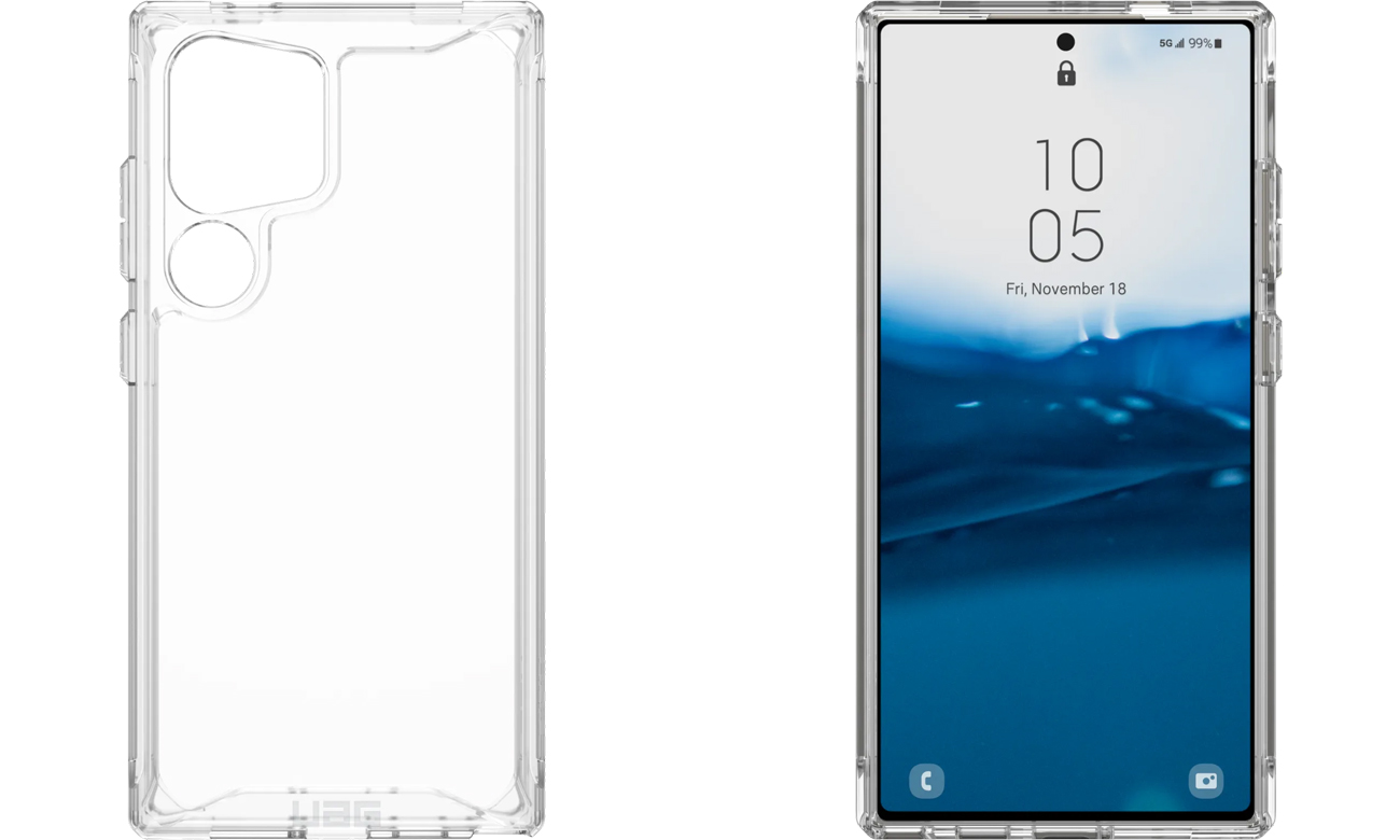 Etui UAG Plyo do Samsung Galaxy S24 Ultra Ice - Widok od tyłu i od przodu