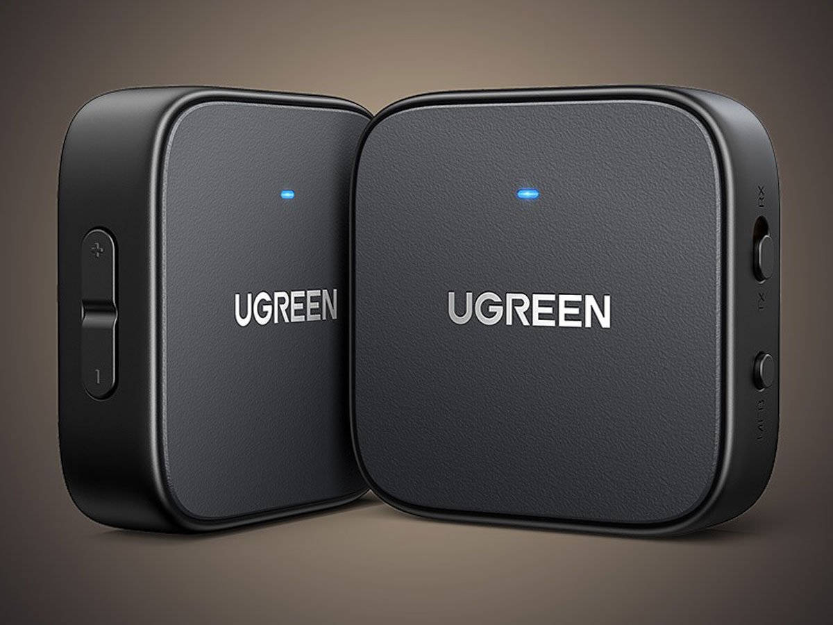 Nadajnik / odbiornik audio Bluetooth 5.2 UGREEN CM667 - Widok ogólny, grafika z tłem