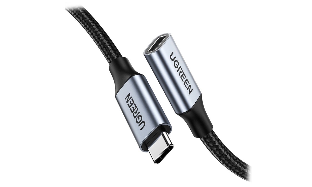 Kabel UGREEN USB-C - USB-C PD QC 100W 5A 10Gbps 1m US372 grau