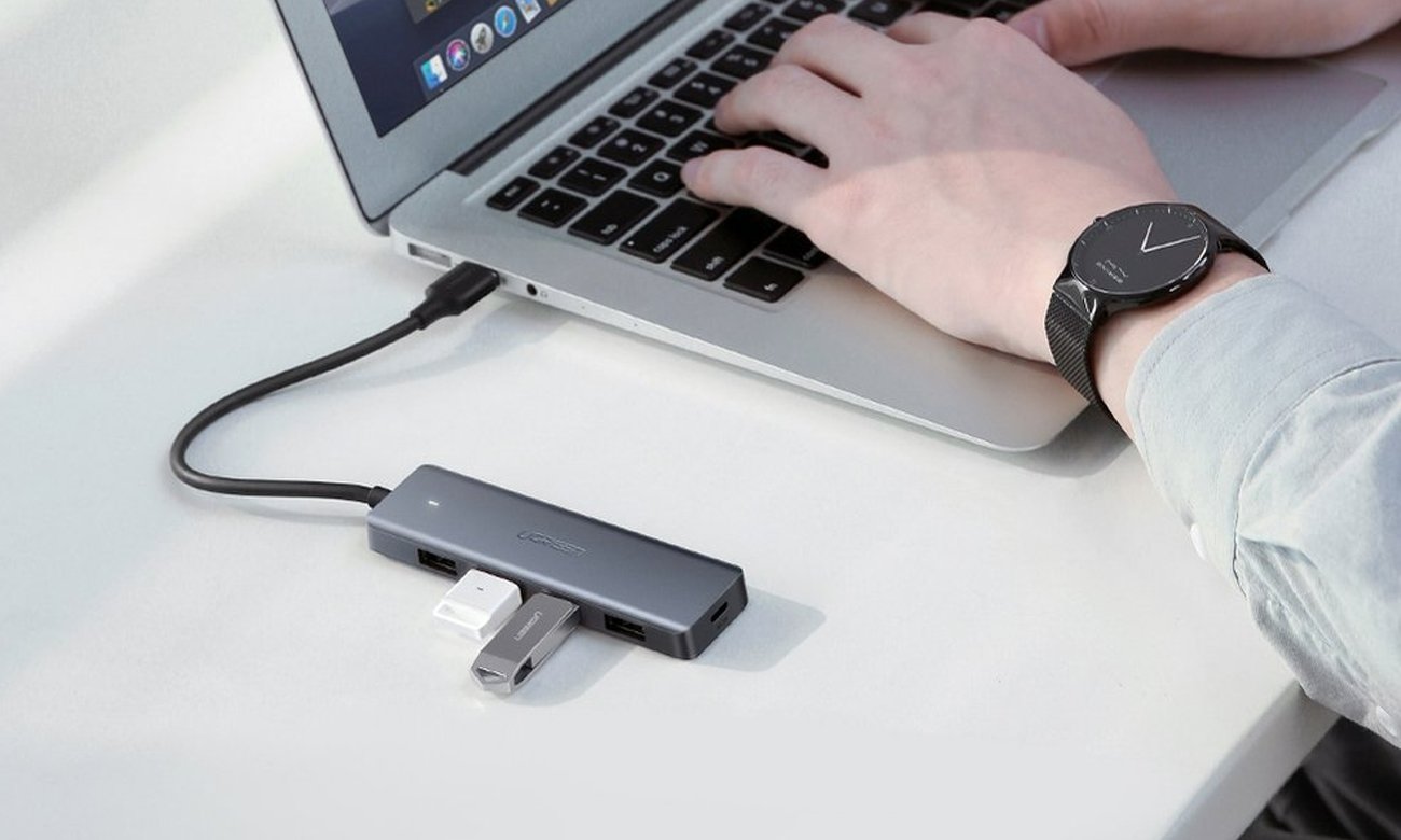 HUB UGREEN USB-C 4 x USB PD działanie