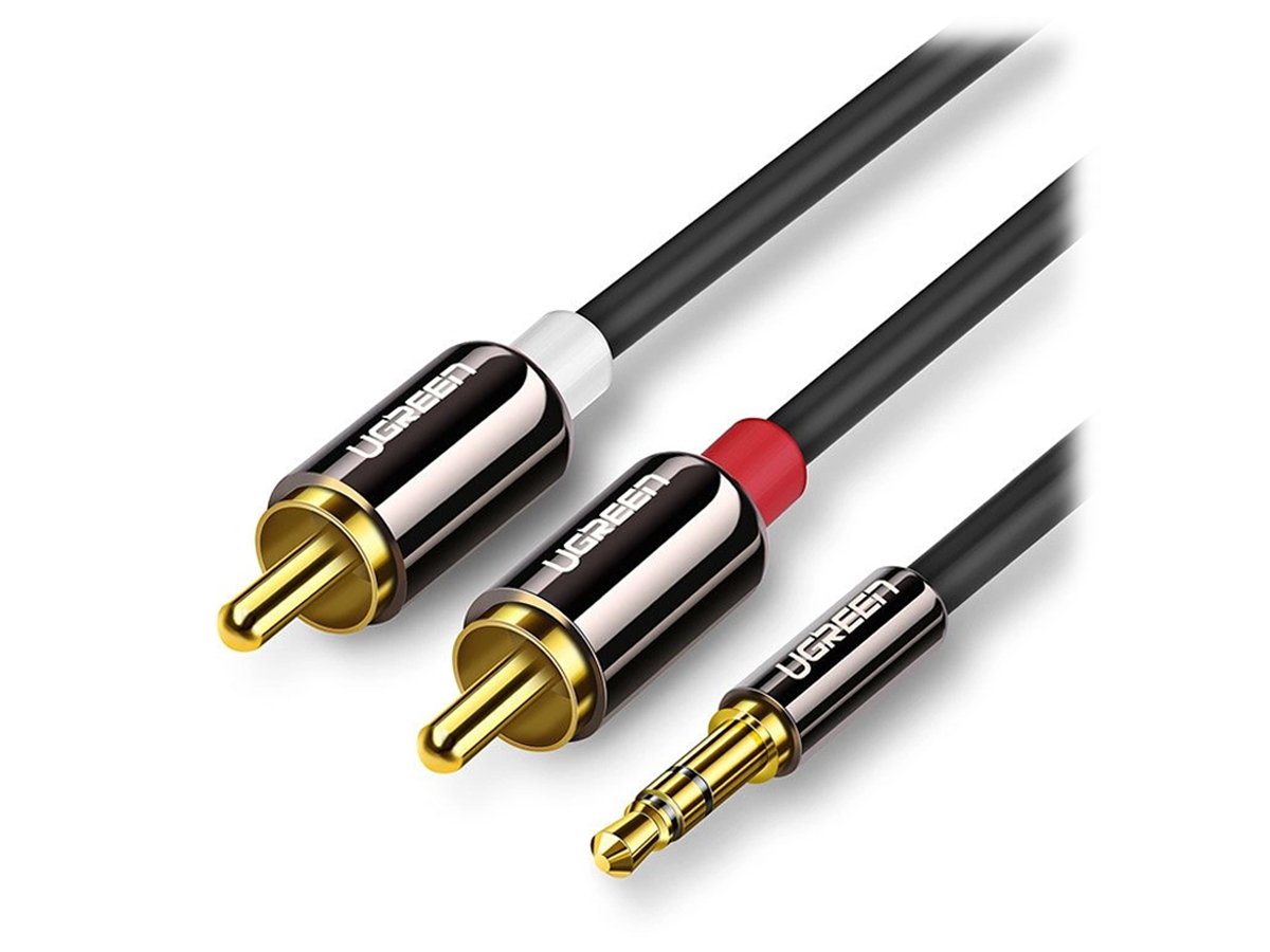 Kabel UGREEN audio mini jack 3,5 mm / 2RCA m3 AV116 10590 czarny