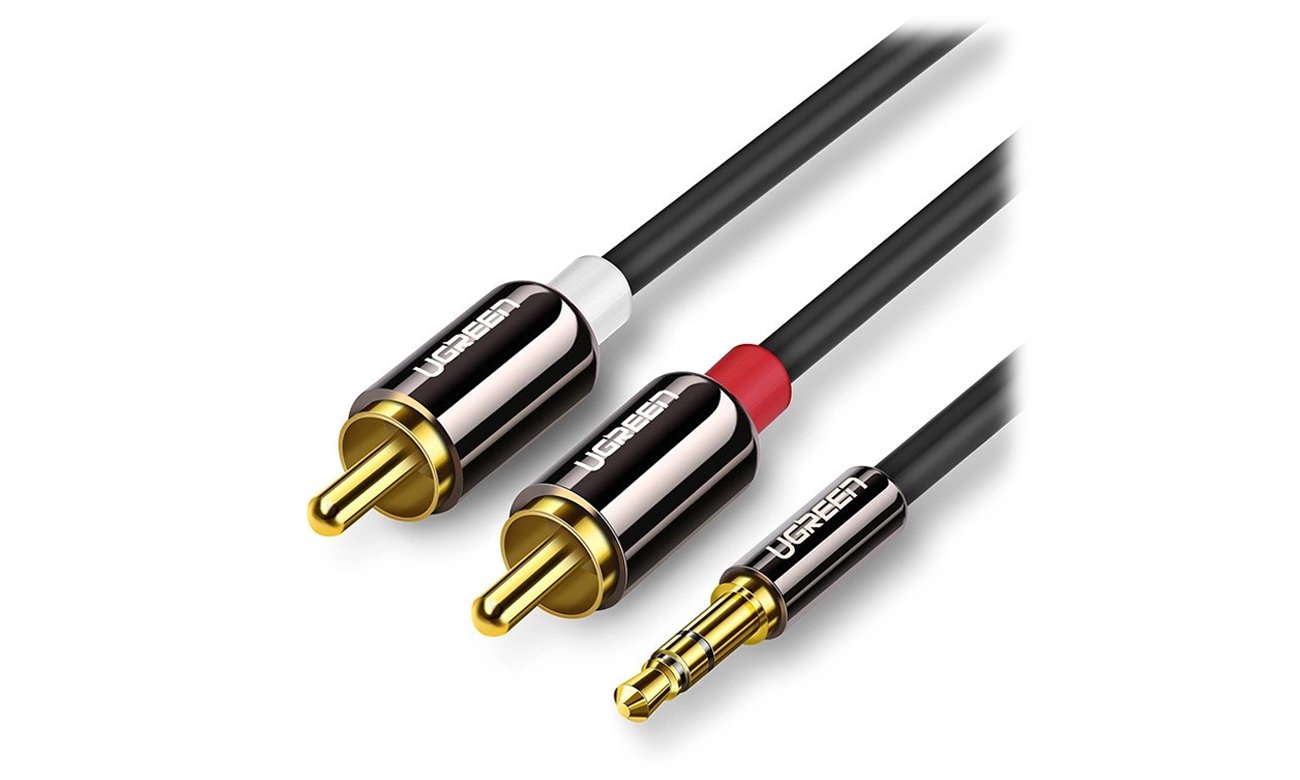 Kabel UGREEN audio mini jack 3,5 mm / 2RCA m3 AV116 10590 czarny