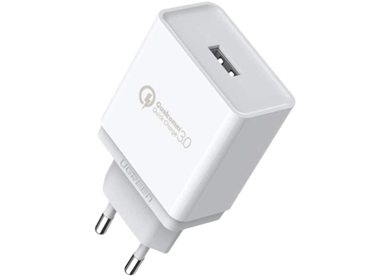 Schnellladegerät UGREEN Quick Charge 3.0 18W 3A USB weiß