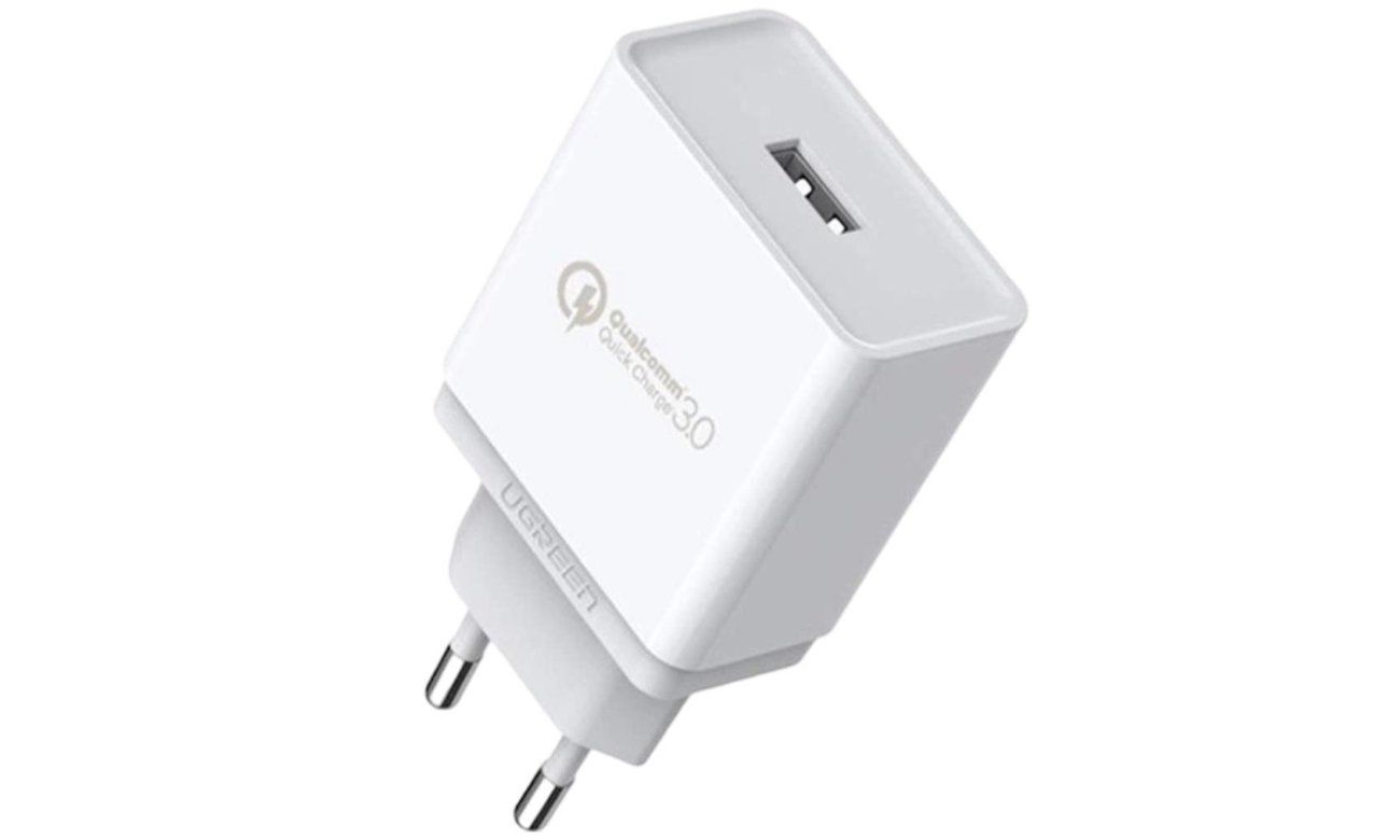 Schnellladegerät UGREEN Quick Charge 3.0 18W 3A USB weiß